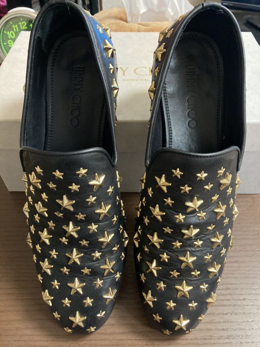 CHOO ジミーチュウ スタースタッズ スタッズ SLOANE JIMMY 0 レザー 