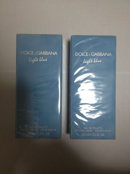 【新品2本セット】ドルチェ＆ガッバーナ　ライトブルー 100ml【特価！】