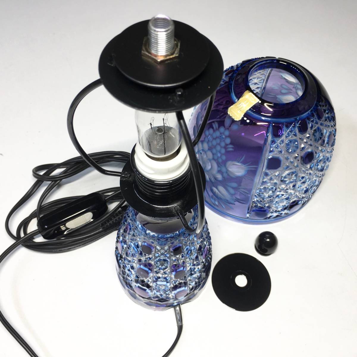 MEISSEN マイセン クリスタル Meissener Bleikristall 三層色被せ 切子 