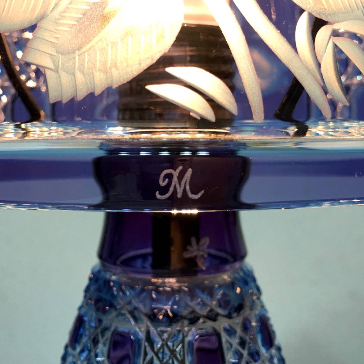 MEISSEN マイセン クリスタル Meissener Bleikristall 三層色被せ 切子 