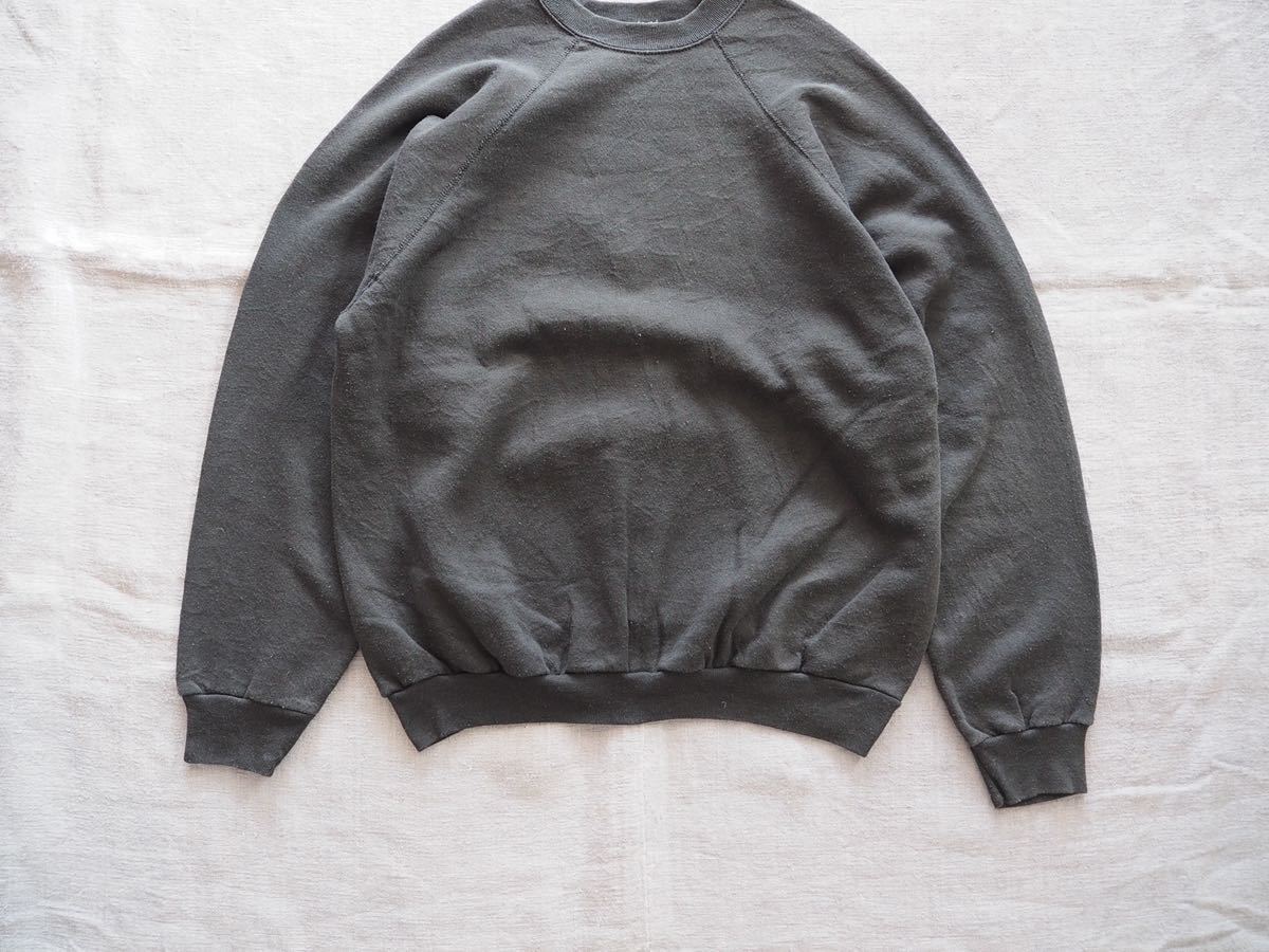 90s USA製 Tultex スウェット L ブラック クルーネック アメリカ製 黒 