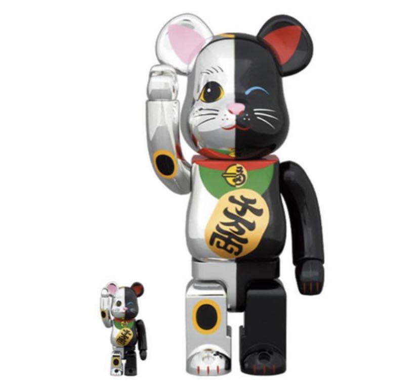 BE@RBRICK 招き猫ペコちゃん福黒100％ & 400％ BE@RBRICK 招き猫