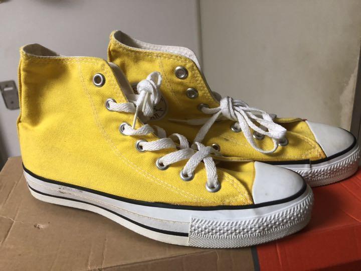 90s USA製 コンバース オールスター イエロー 黄 24センチ 新品