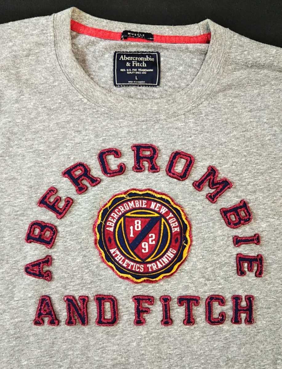 Abercrombie Fitch アバクロンビー フィッチ アバクロ ロゴ 半袖 Tシャツ カットソー グレー メンズ L 送料250円 Lサイズ 売買されたオークション情報 Yahooの商品情報をアーカイブ公開 オークファン Aucfan Com