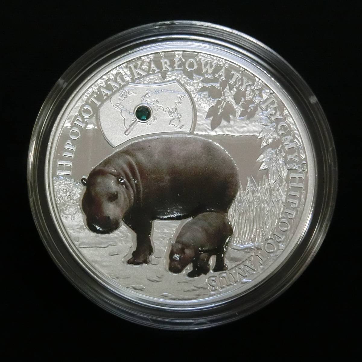 【送料無料】ニウエ 2016年 コビトカバ 絶滅危惧種シリーズ カラー版 1ドル 銀貨 コイン プルーフ硬貨 未使用 未開封 証明書_3