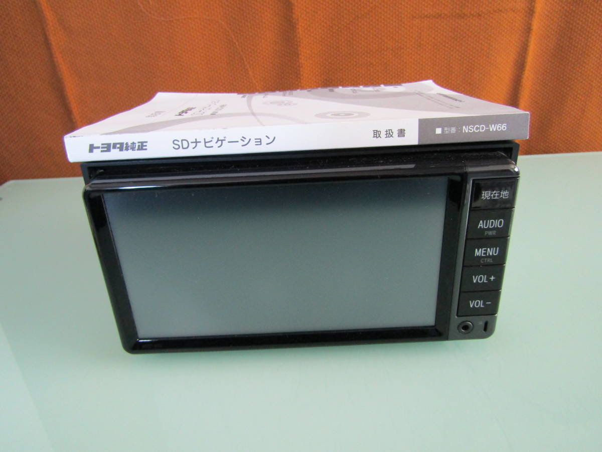 美品動作品/TOYOTA純正/ワンセグ・Bluetooth搭載 NSCD-W66/SD