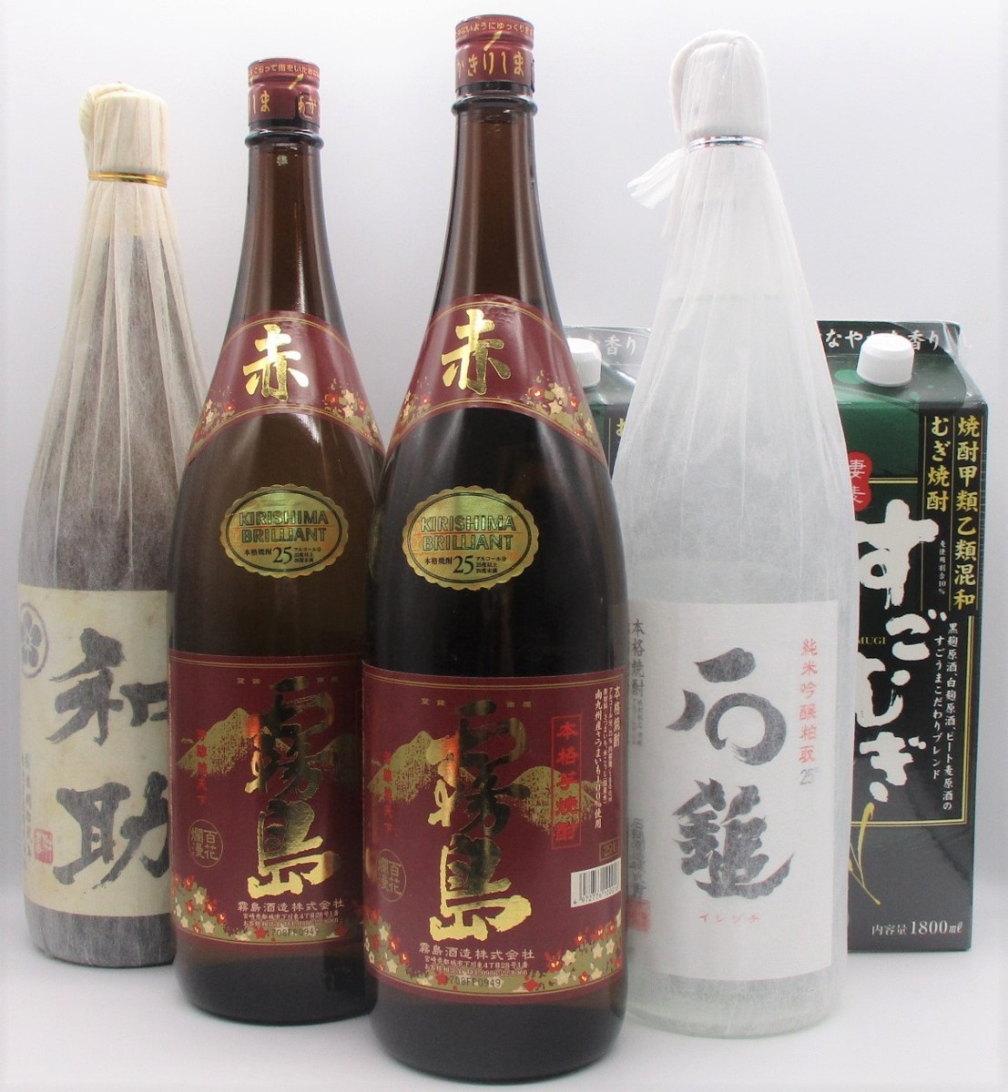 1円スタート 焼酎 1800ml 6本セット 赤霧島 和助 等 古酒 P⑤T44915