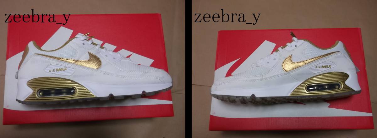 26cm 靴 スニーカー 新品 26 NIKE AIR MAX 90 SE 白 金 ナイキ エア 
