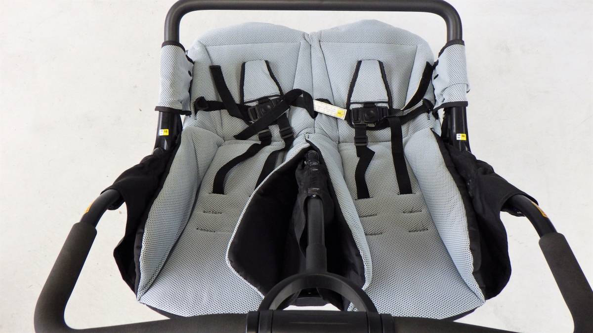 美品 GRACO グレコ 双子用ベビーカー デュオスポーツ DUOSPORT グレー 