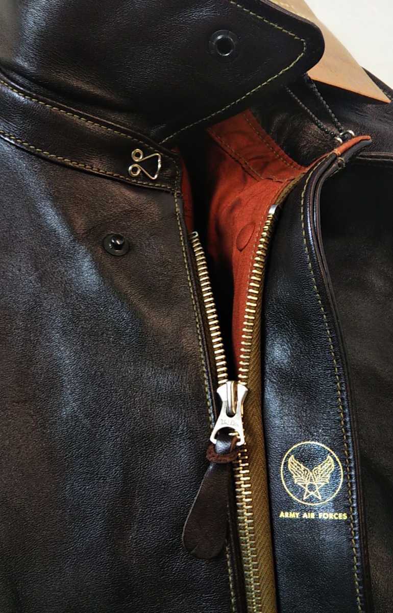 BUZZ RICKSONS バズリクソンズ A-2 ホースハイド レザー ジャケット AIR FORCE U.S.ARMY フライトジャケット 40 BUZZ バズリクソンズ A-2 TYPE ホースハイドレザーブラックA-2 襟ボア