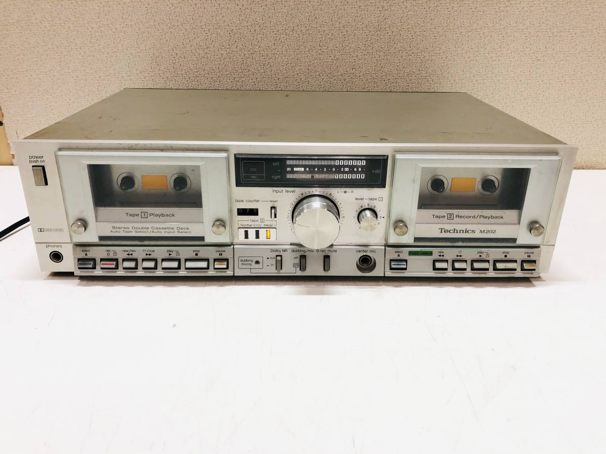 AI-005】Technics/テクニクス ダブルカセットデッキ RS-M202 STEREO