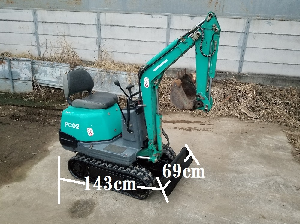新作登場，限定セール おすすめ商品 純正色 油圧ショベル ミニユンボ 小松 コマツ 0.5トン 132時間 PC02-1A ディーゼルエンジン ゴムキャタ 排土板(建設機械、重機)｜売買されたオークション情報、yahooの商品情報をア 建設機械、重機
