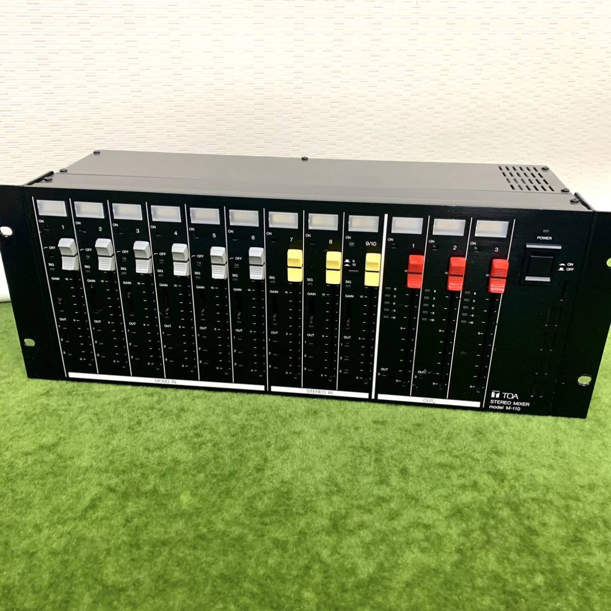 TOA M-110 ステレオミキサー　ミキシングアンプ 業務用 BGM 現状渡し/動作確認済み TOA ステレオミキサー/model M-110 /音響機器 ☆
