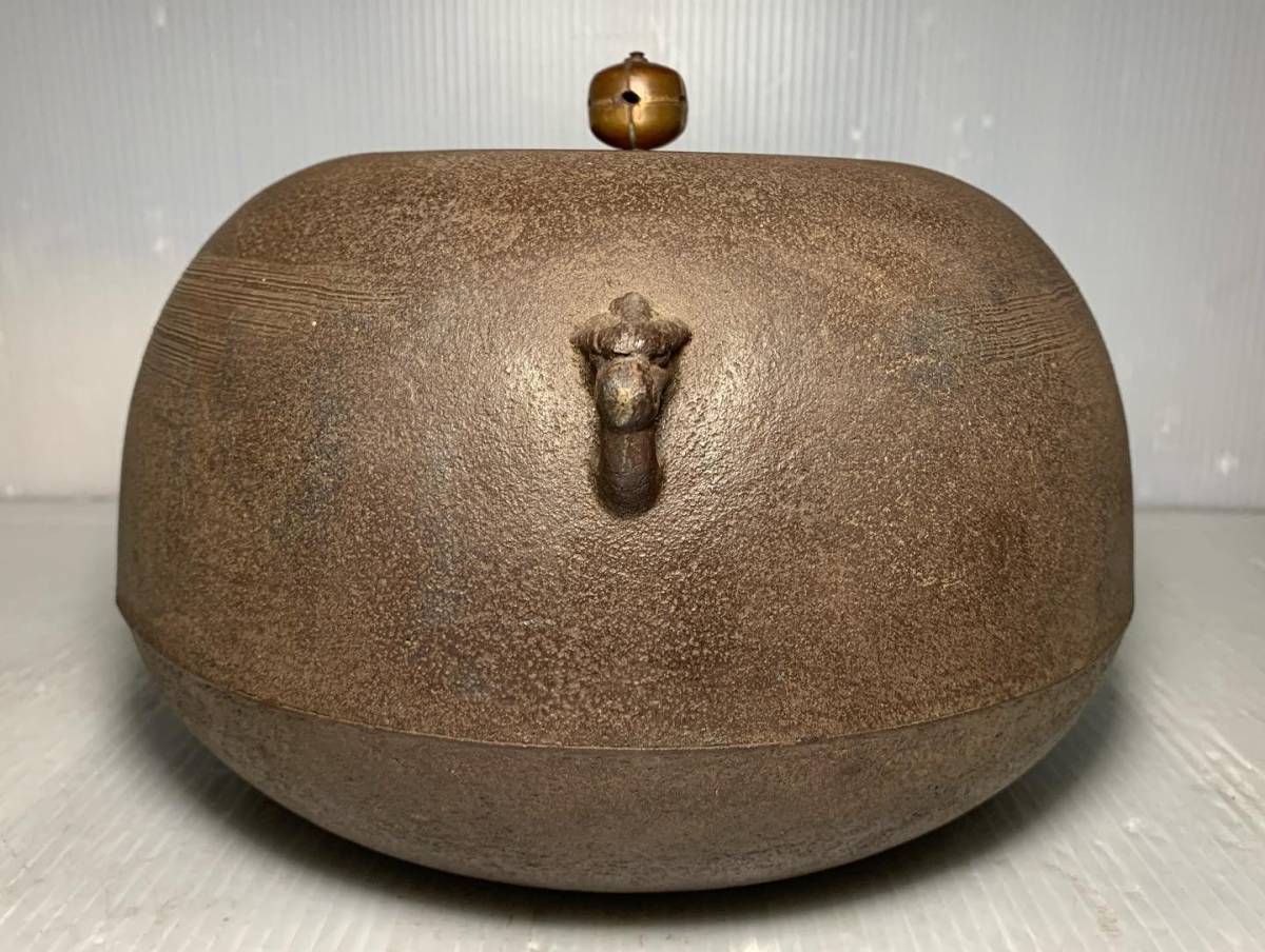佐藤浄清 茶道具 Yahoo!オークション 釜師 | 刷毛目地紋 茶釜 姥口平