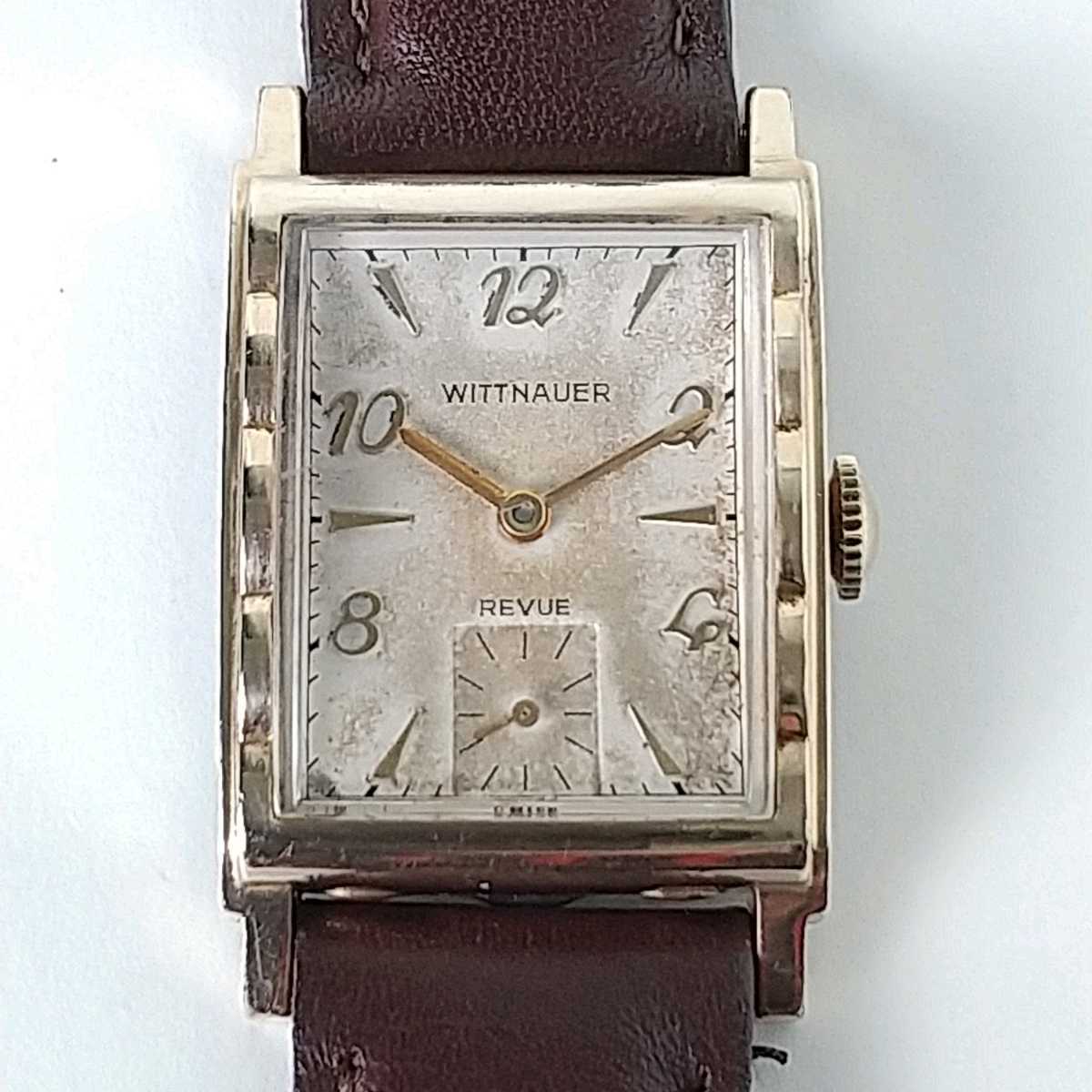 即納】 Wittnauer by Longines 波型ケース スイス製 手巻き メンズ 