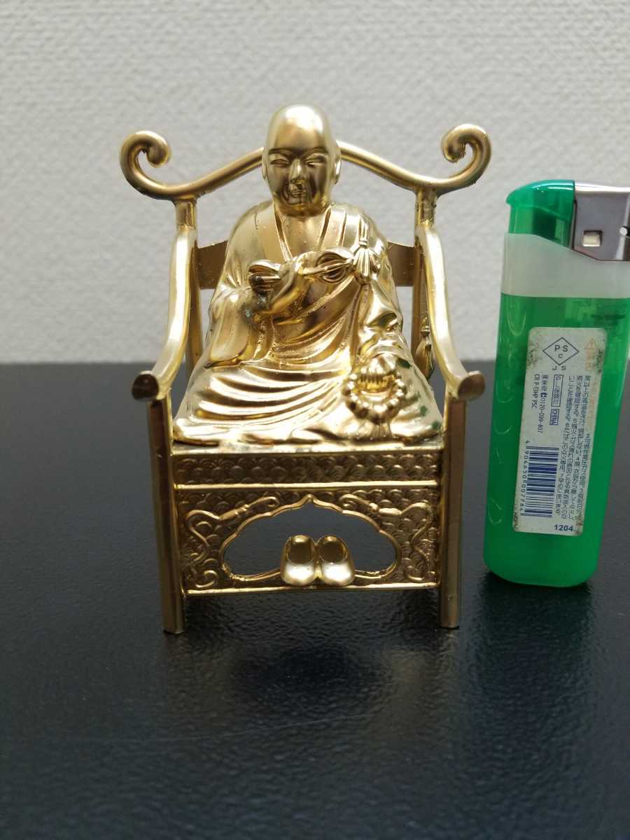 弘法大師像 空海 金属製 金色 大 三寸 総丈１０センチ アウトレット 密教 仏壇 信仰 供養 真言 お遍路 南無大師遍照金剛(仏像)｜売買されたオークション情報、yahooの商品情報をアーカイブ公 仏像