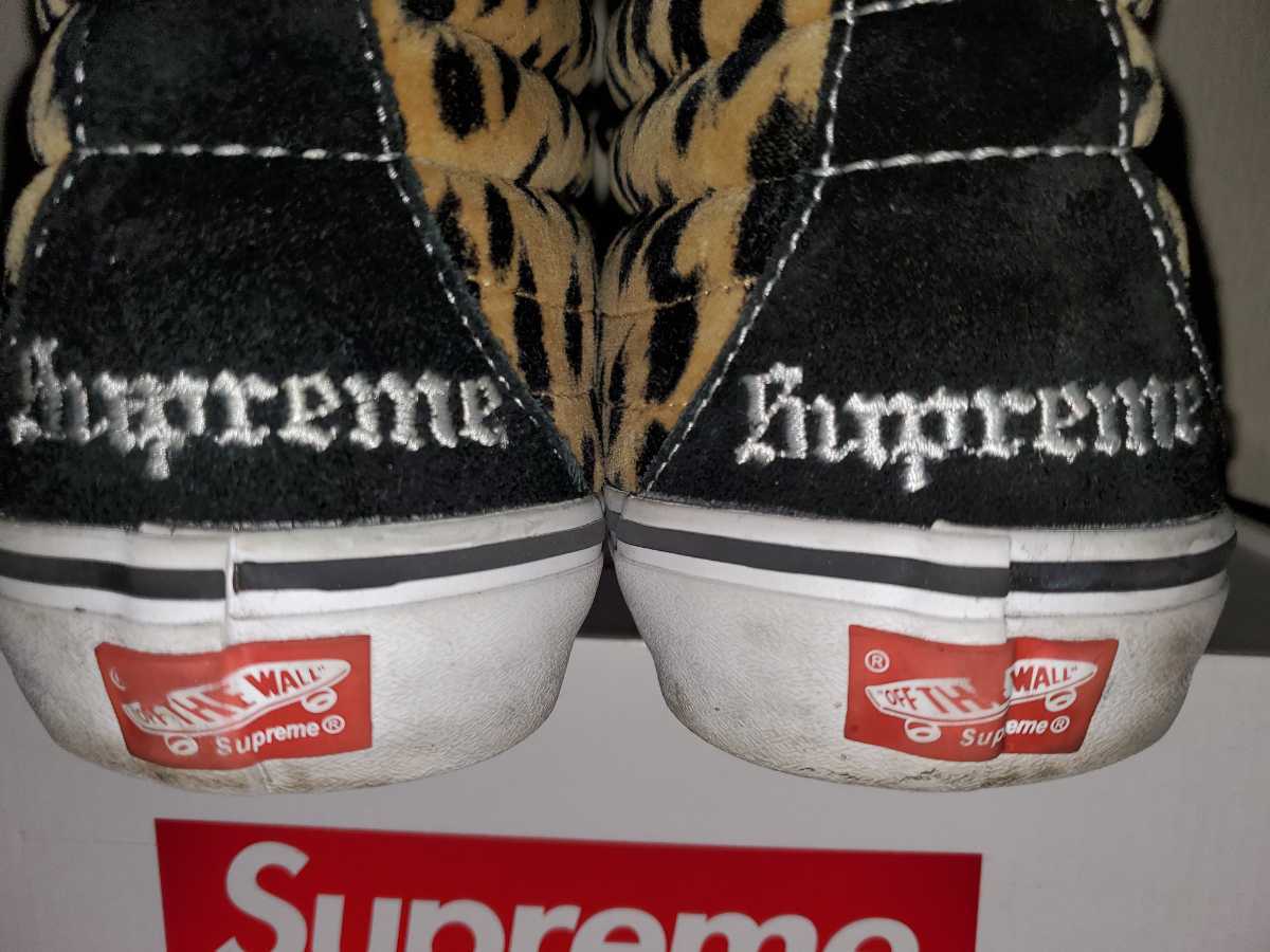 Supreme VANS Velvet Leopard Sk8-Mid Pro 28cm US10 BLACK 黒 