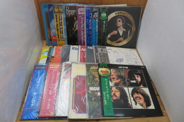 1000円～・レコード大量まとめて約25枚セット・洋楽・ビートルズ ABBA サンタナ QUEENクイーン グリース ミンク 帯有り 検 洋画 LP/SP_1