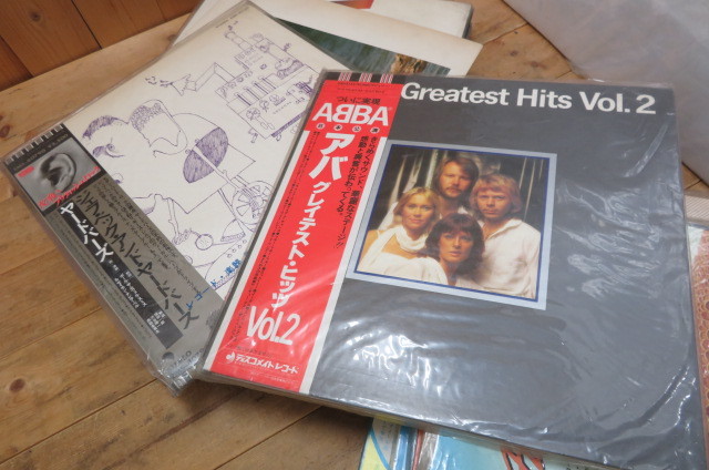 1000円～・レコード大量まとめて約25枚セット・洋楽・ビートルズ ABBA サンタナ QUEENクイーン グリース ミンク 帯有り 検 洋画 LP/SP_10