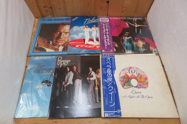 1000円～・レコード大量まとめて約25枚セット・洋楽・ビートルズ ABBA サンタナ QUEENクイーン グリース ミンク 帯有り 検 洋画 LP/SP_2