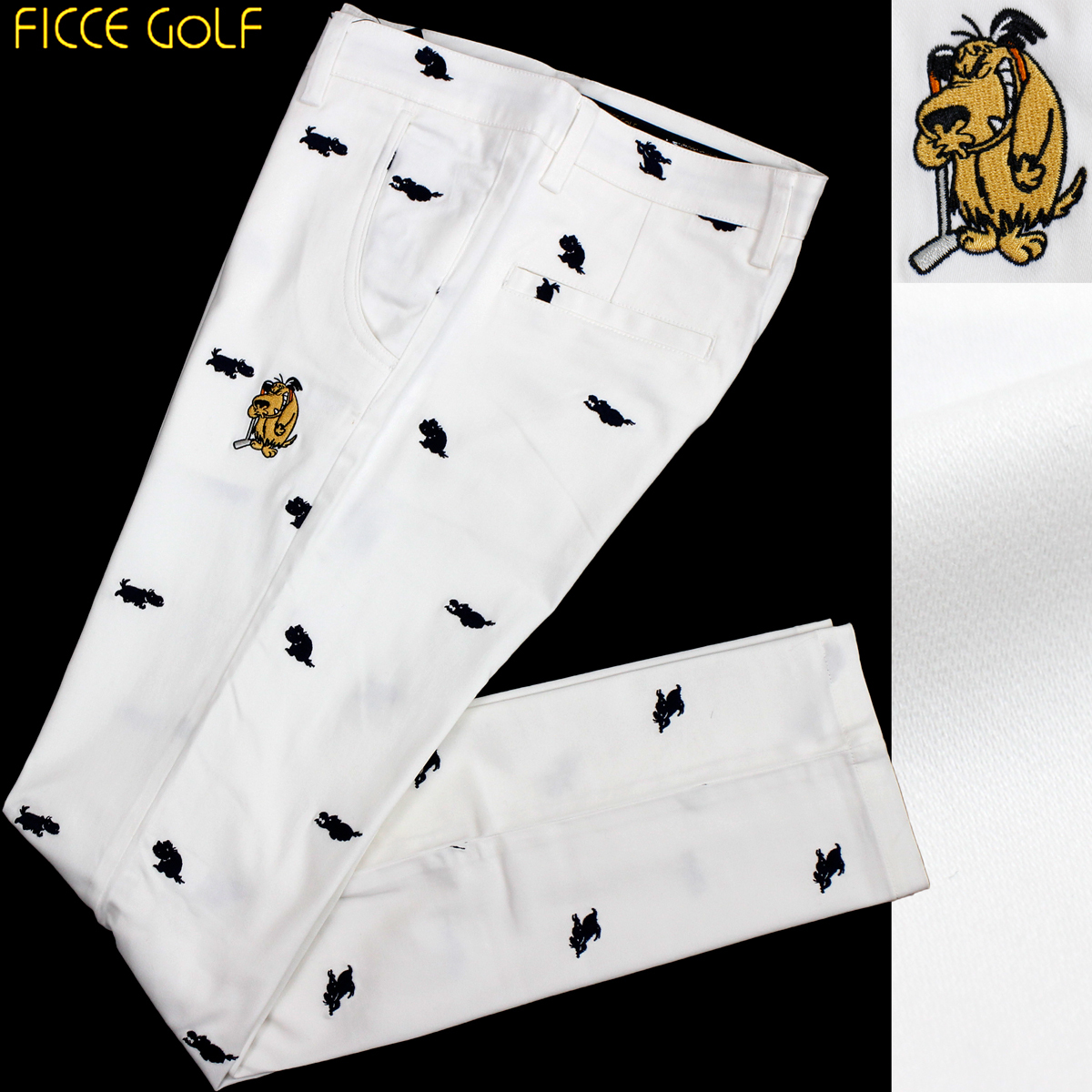 【定番，限定SALE】 定価1.5万 FICCE GOLF フィッチェ ゴルフ ストレッチ ロングパンツ WACKY RACES M ホワイト 総柄 ゴルフウェア パンツ 刺繍 QZ252(74cm～)｜売買されたオークション情報、yahooの商品情報をアーカイブ公 パンツ、スラックス