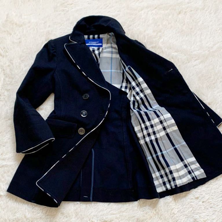 極美品！BURBERRY バーバリーブルーレーベル ジャケットコート ノバ 