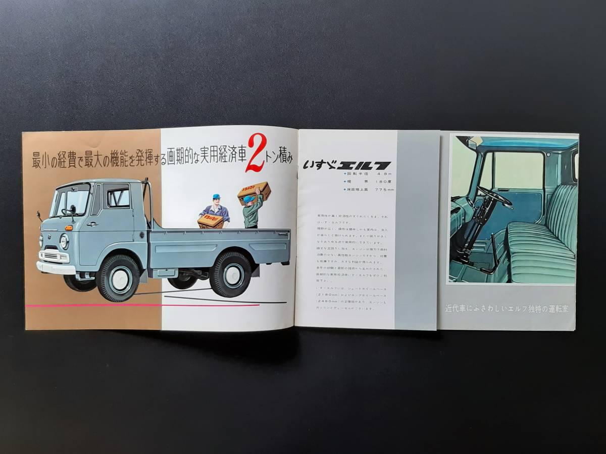 1962 ISUZU TRUCKS ELF TL221 いすゞ エルフ 昭和36年 当時物 イラスト