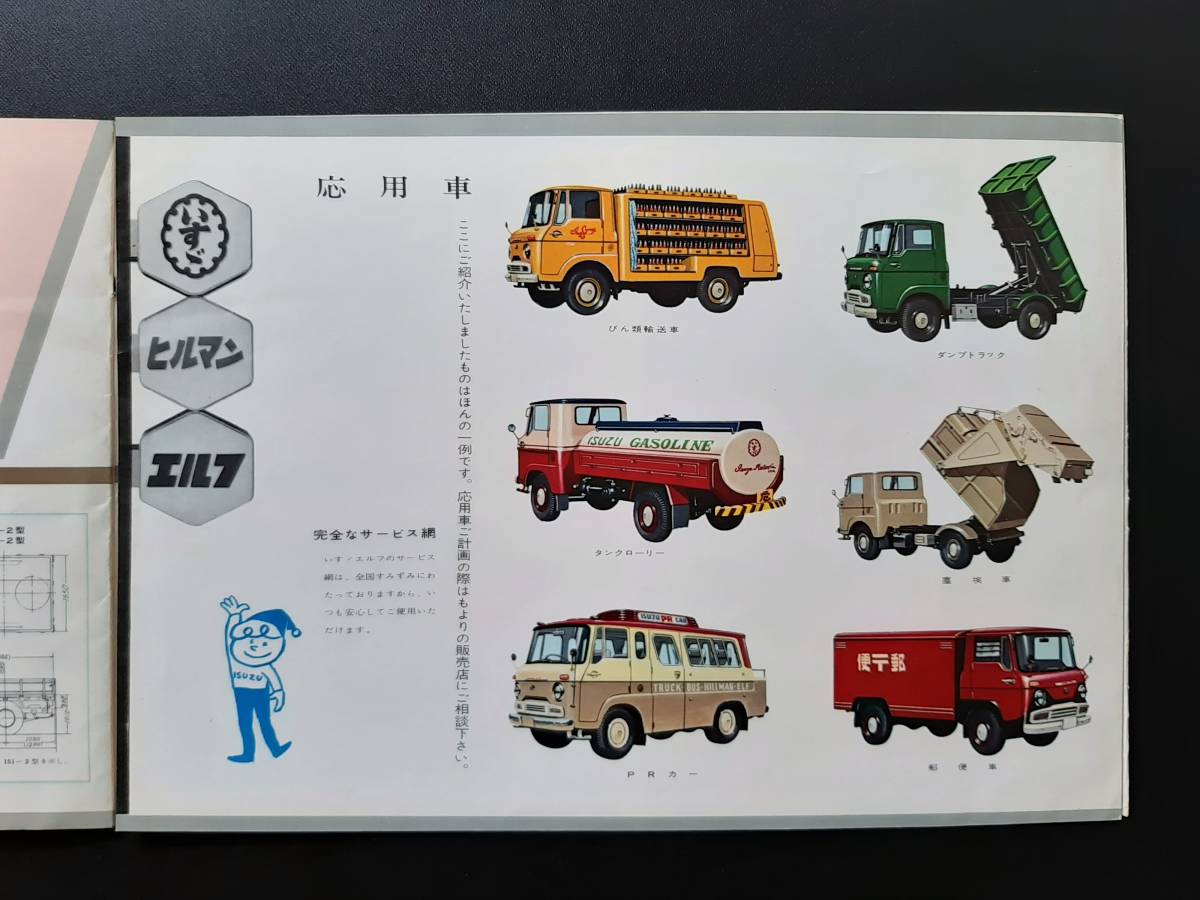 1962 ISUZU TRUCKS ELF TL221 いすゞ エルフ 昭和36年 当時物 イラスト