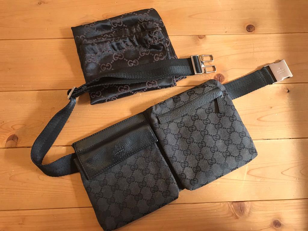 本物 GUCCI グッチ ウエストポーチ レアカラー 中古 グレー 正規品 本物 GUCCI グッチ ウエストポーチ レアカラー 中古 グレー 正規品