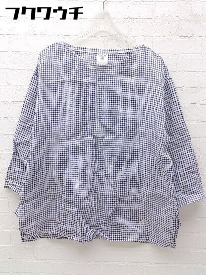 ◇ ORCIVAL オーシバル リネン100% ギンガムチェック 七分袖 ブラウス 
