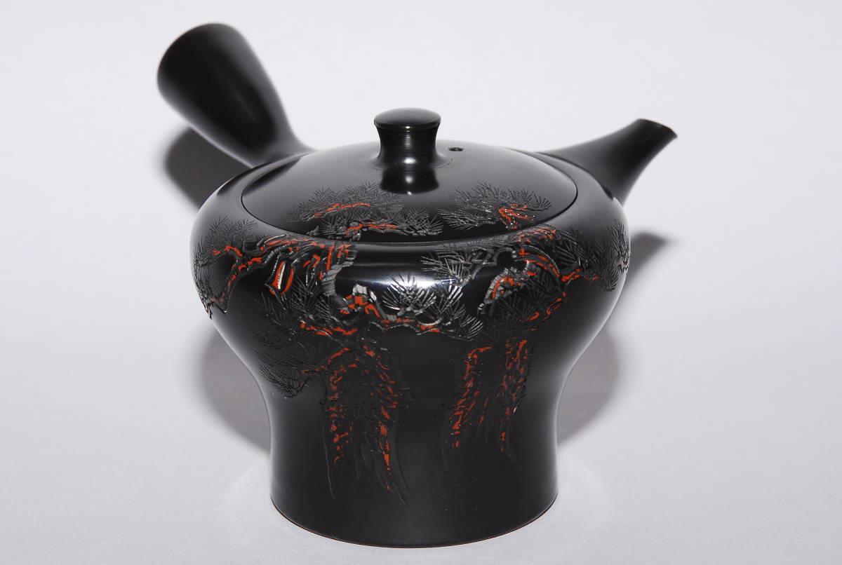 煎茶道具 常滑焼 急須 榊原賢治 共箱 茶注 陶芸 茶道具 公式通販 黒