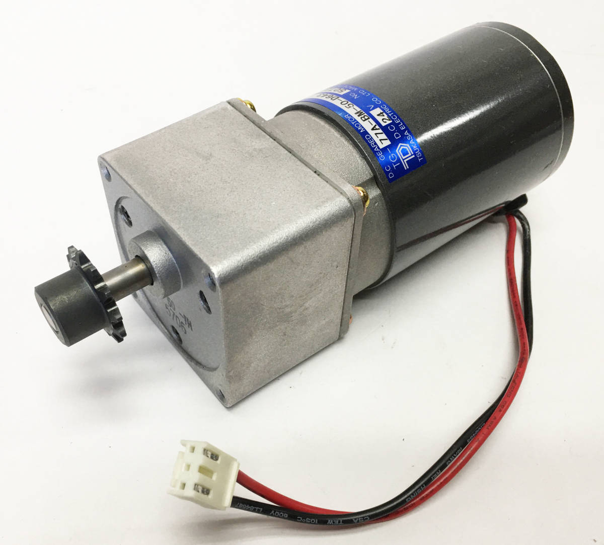 ツカサ電工 Tsukasa Electric TG-77A-BM-50-D643 24V Geared Motor
