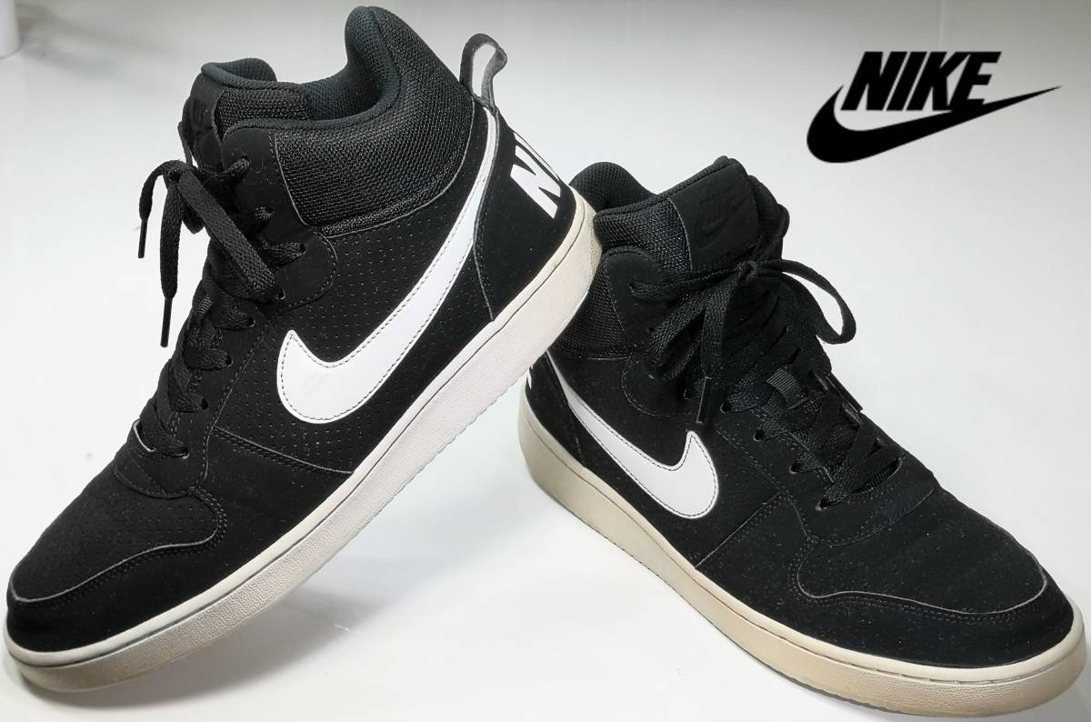 【美品・USED/正規店購入】NIKE　 COURT　BOROUGH　MID　SL　モデル　 　　サイズ＝28.0ｃｍ 　　　カラー＝ブラック×ホワイト系