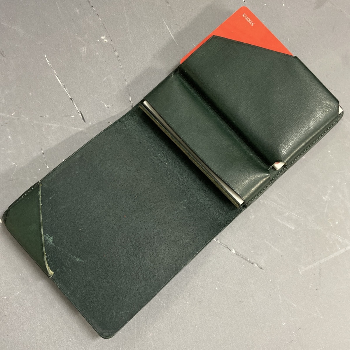 SYRINX シュリンクス 小さな 薄い財布 HITOE Fold Agave 箱あり f001