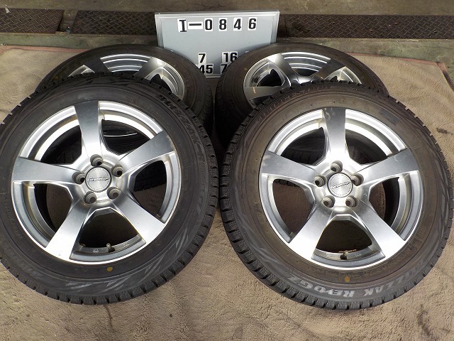 185／60R16スタッドレス＆トヨタ純正アルミ中古4本セット 185