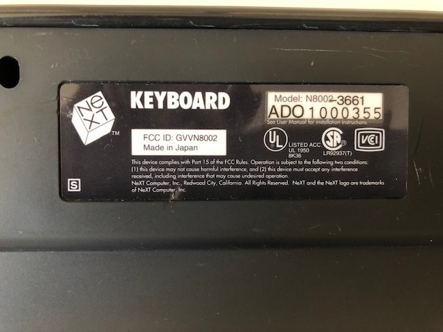 NEXTキーボード ネクスト（NeXT）純正 英語キーボード，マウス ADB仕様
