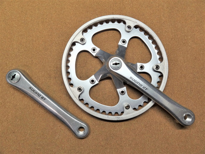  懐 蔵出し SUGINO RT チェーンガード付き 165mm クランクセット 48T付き 110PCD スギノ クランク 1980年中頃(セット)｜売買されたオークション情報、yahooの商品情報をアーカイブ公開 - オークファン セット