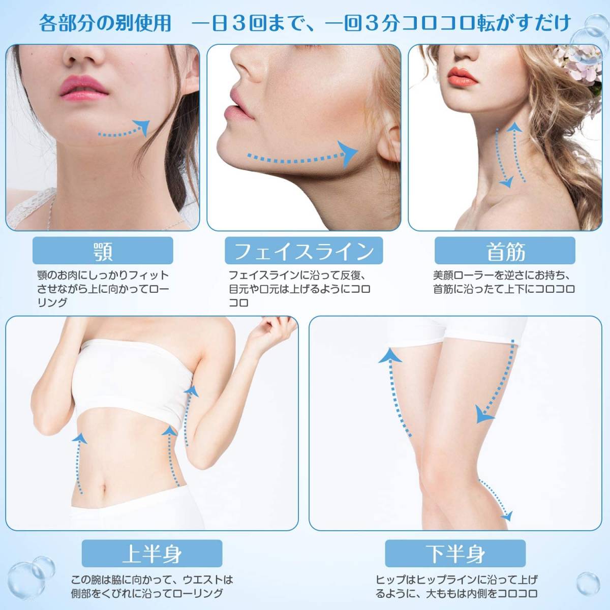 新品未開封 SEPOVEDA 美顔ローラー 小顔ローラー 美容ローラー マッサージローラー 美肌 むくみ防止小顔脂肪セルライトを解消 フェイス＆_7