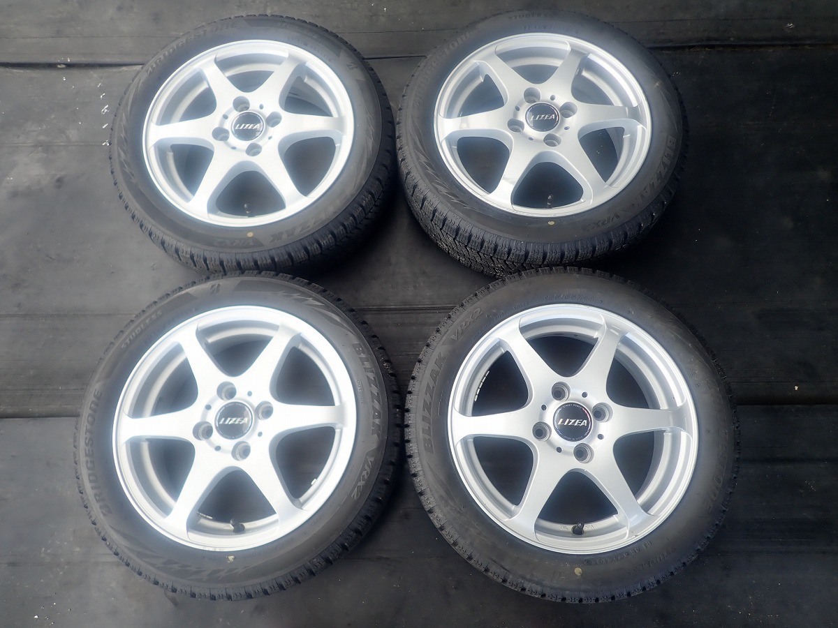 EF3127【送料無料165/55R14】ザッツ ゼスト ライフ AZワゴン EKワゴン ムーブ等 VRX2 18年 中古スタッドレス★14×5J 100/4H ET45