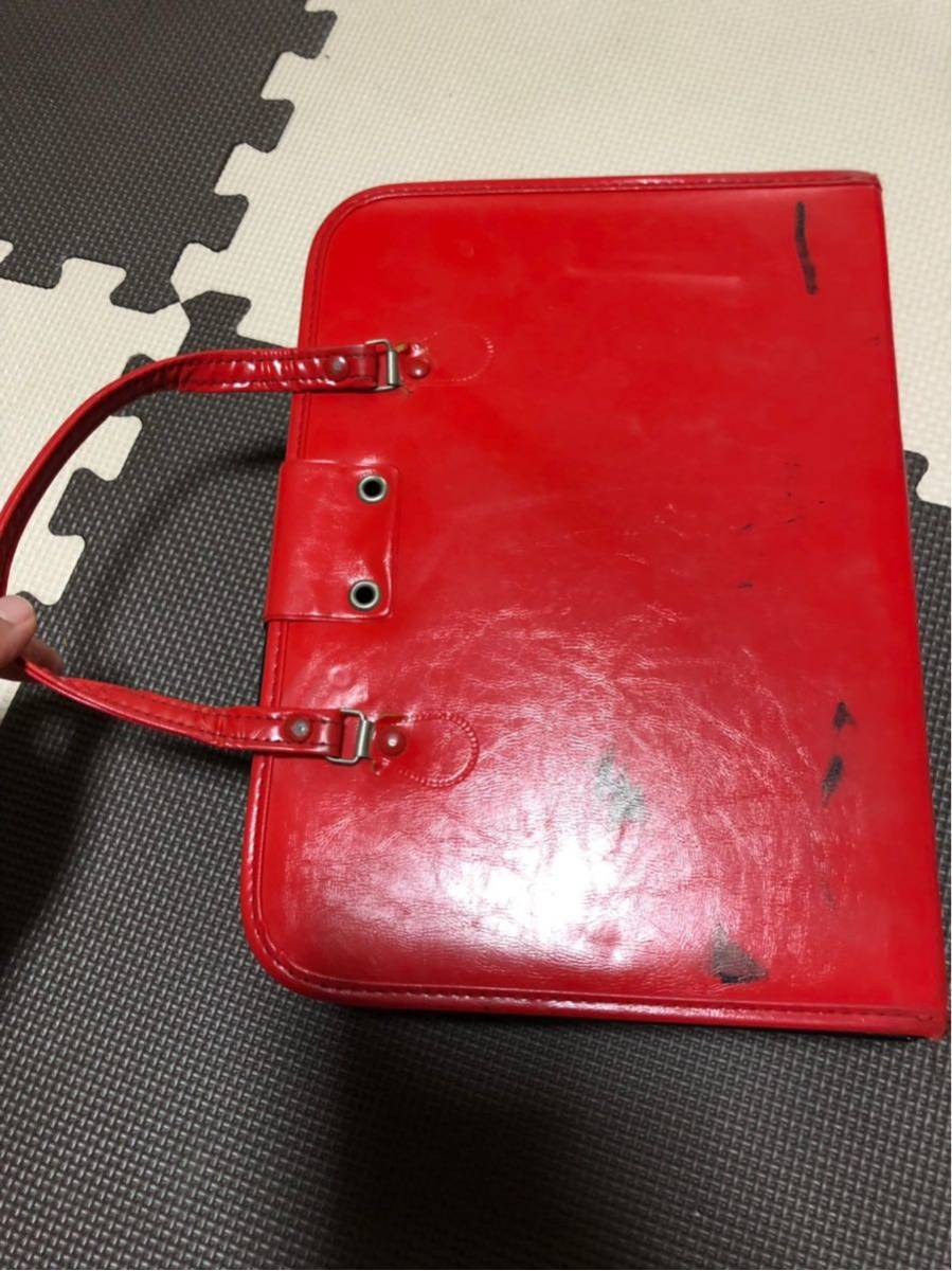 赤色習字道具筆ケース文鎮などセット_4