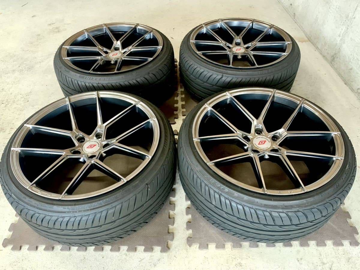 価格交渉OK!美品走行500km!INFORGED9.5J+45 225/35R19 20年製造タイヤ付き! インフォージド IFG39 114.3-5H