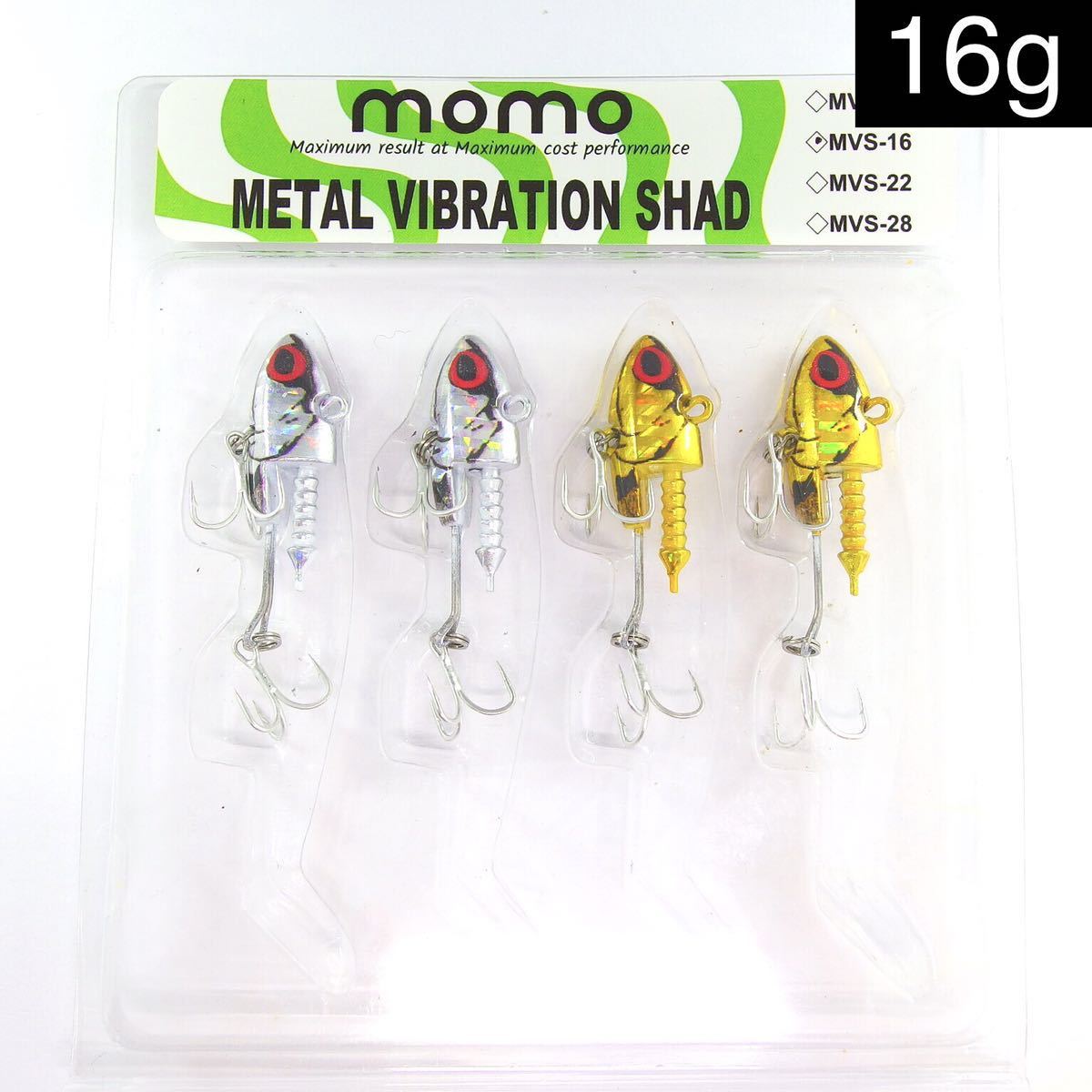 全国無料，新作登場 momoルアー MVS-16 16g メタルバイブレーション シャッド ジグヘッド シルバー&ゴールドホロ 4個 ST-46装備 コアマン VJ-16 VJ-22 好き(バイブレーション)｜売買されたオークション情報、yahooの商 海水