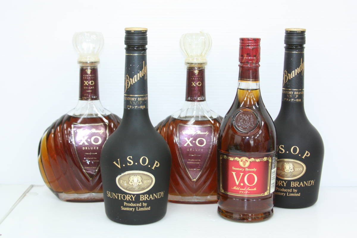 23 古酒 福袋 SUNTORY ブランデー V.O X.O V.S.O.P等 5本セット まとめ 640ml 700ml 660ml 37% 40% 未開栓 1円スタート ブランデー サントリー | V.O《ペット さらにお得な大容量サントリー 通販