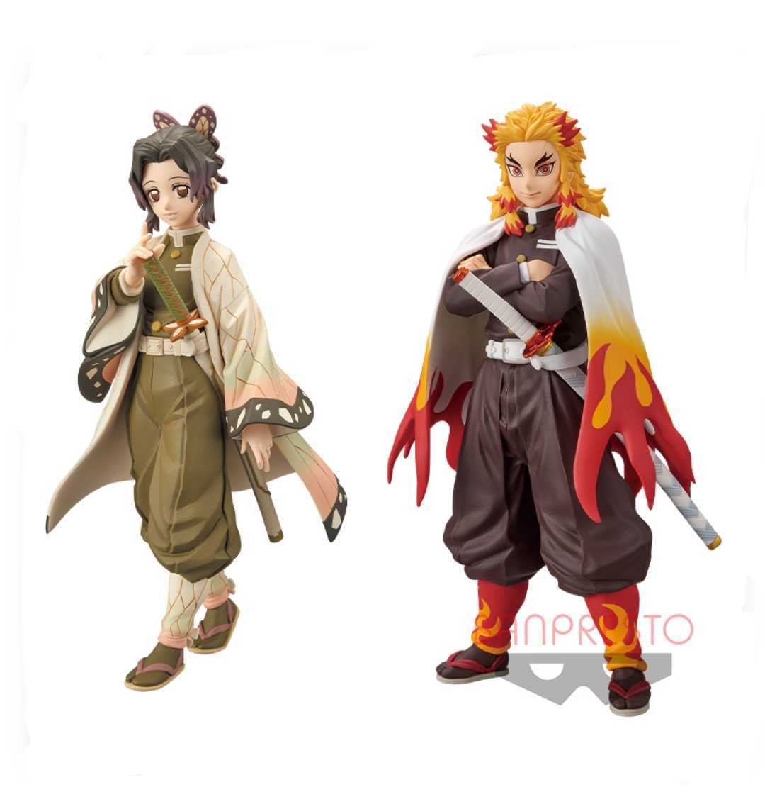 鬼滅の刃 フィギュア 絆ノ装 拾ノ型 胡蝶 煉獄 全2種セット 胡蝶しのぶ セピアカラーver. 煉獄杏寿郎 きめつのやいば 無限列車 新品 未開封