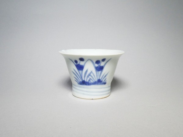 古伊万里 初期伊万里 草花文 広東形そば猪口 蕎麦猪口 NO.EE4-2758 古