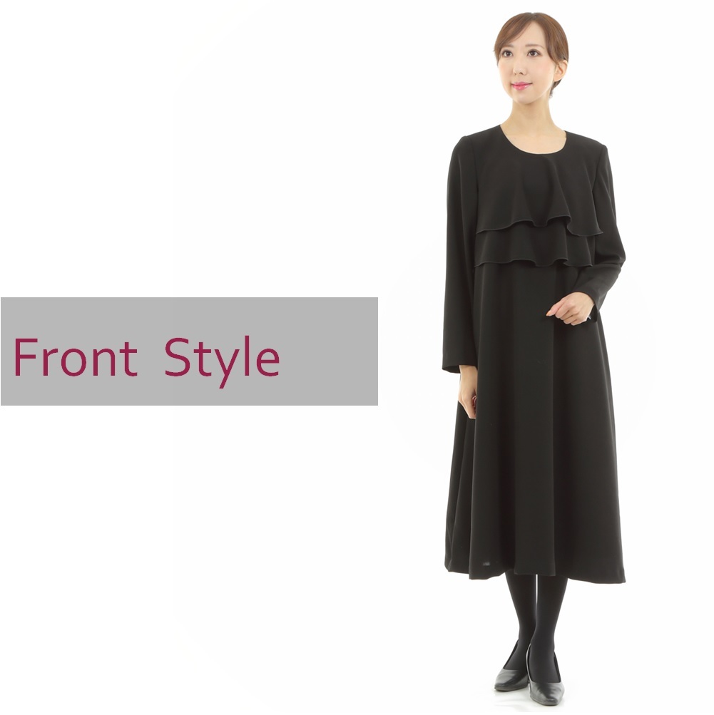 喪服 ブラックフォーマル フォーマルワンピース オールシーズン 女性 ミセス礼服 ワンピース ロング ゆったりワンピース 葬儀 Ll ブラックフォーマル 喪服 売買されたオークション情報 Yahooの商品情報をアーカイブ公開 オークファン Aucfan Com