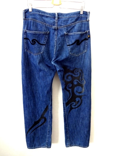 PEACE MAKER:ピースメーカー□トライバル柄 プリント＆刺繍 ストレート