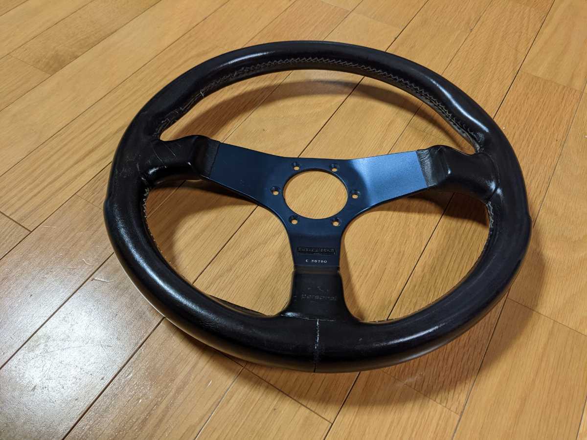 パーソナル フィッティパルディ モデル 本革ステアリング 35パイ 当時物 希少 ☆Personal☆パーソナル34.5パイ☆フィッティパルディfittipaldiモデル