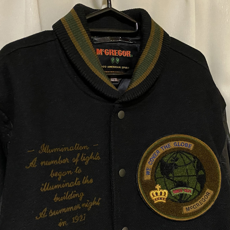 マクレガー McGREGOR 袖レザー 袖革 スタジャン ワッペン チェーン