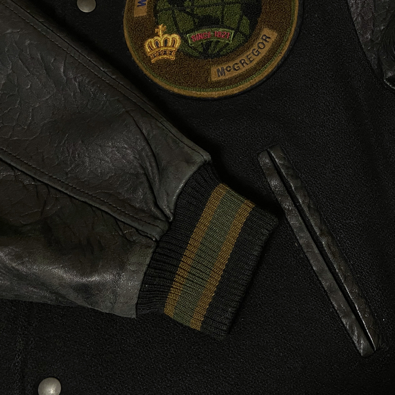 マクレガー McGREGOR 袖レザー 袖革 スタジャン ワッペン チェーン